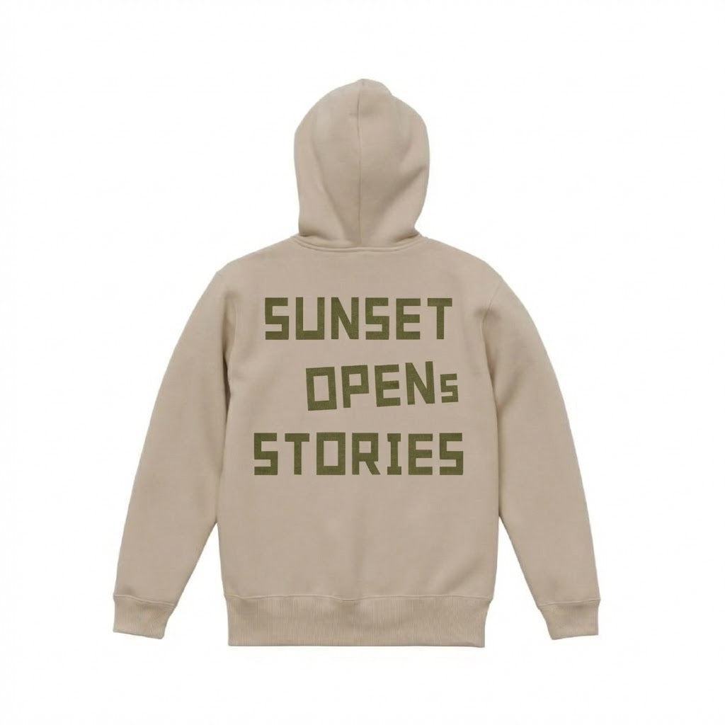 SUNSET OPENS STORIES HOODIE -完全予約販売 1月18日〆切 (1月末発送予定)